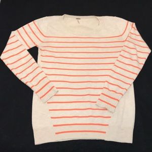 POOF cream & orange sweater size XS